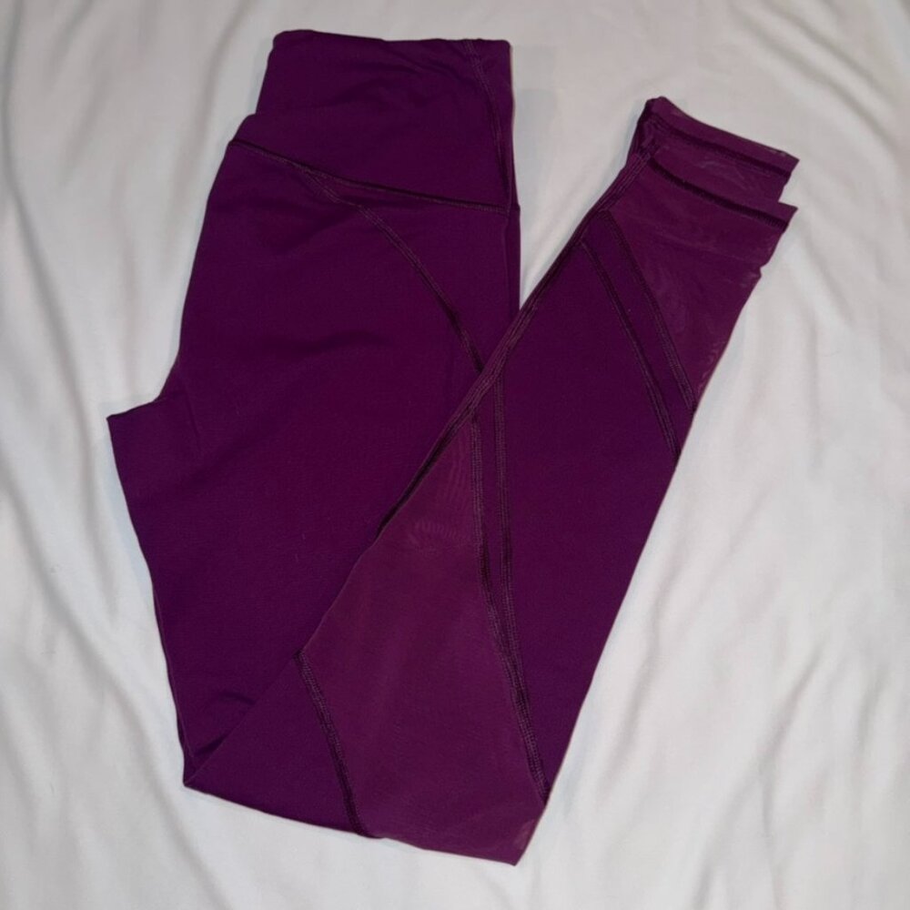 Victoria’s Secret VSX Sport Leggings Women’s Size‎ S – Purple Mesh Panel Workout
